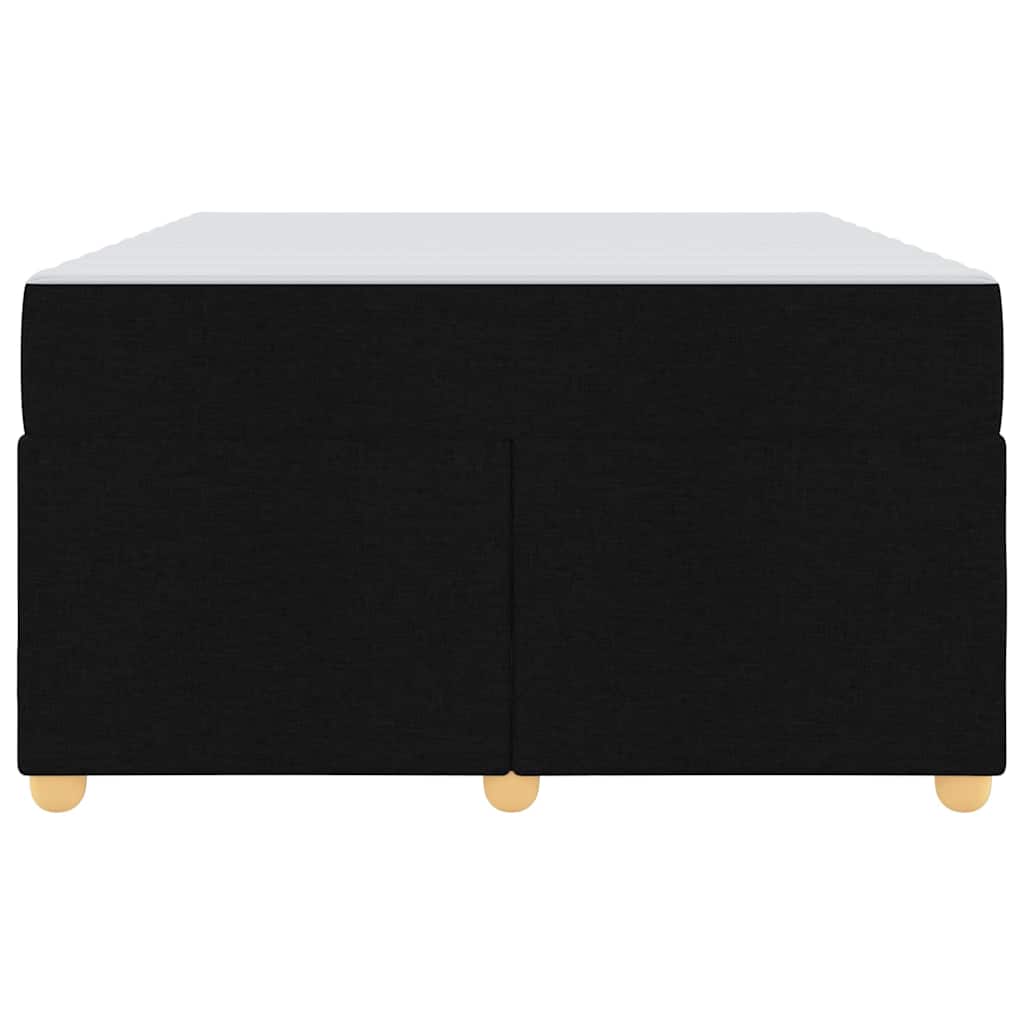 Bettgestell mit Matratze Schwarz 120 x 190 cm Stoff