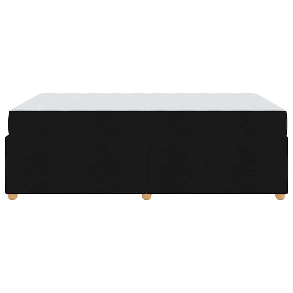 Bettgestell mit Matratze Schwarz 120 x 190 cm Stoff