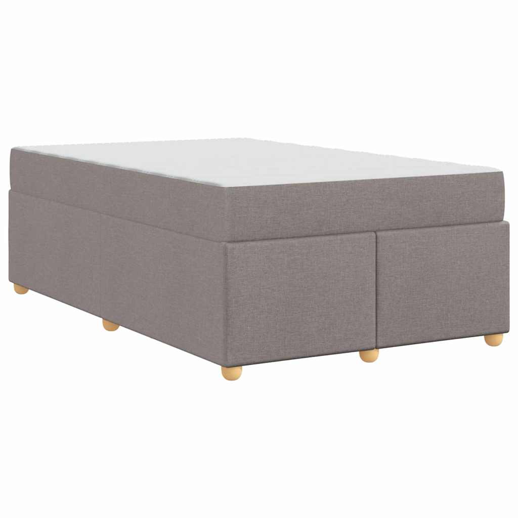 Bettgestell mit Matratze Taupe 120 x 190 cm Stoff