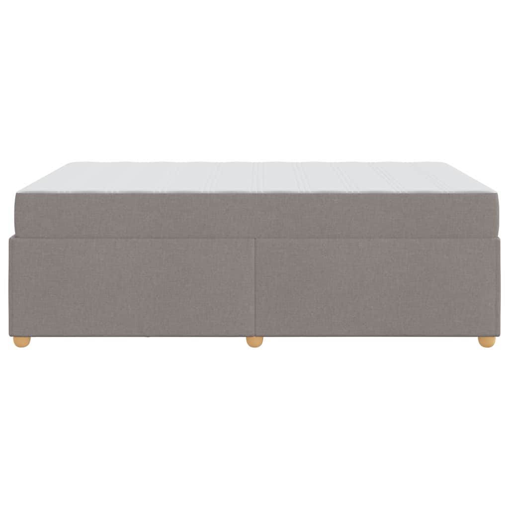 Bettgestell mit Matratze Taupe 120 x 190 cm Stoff