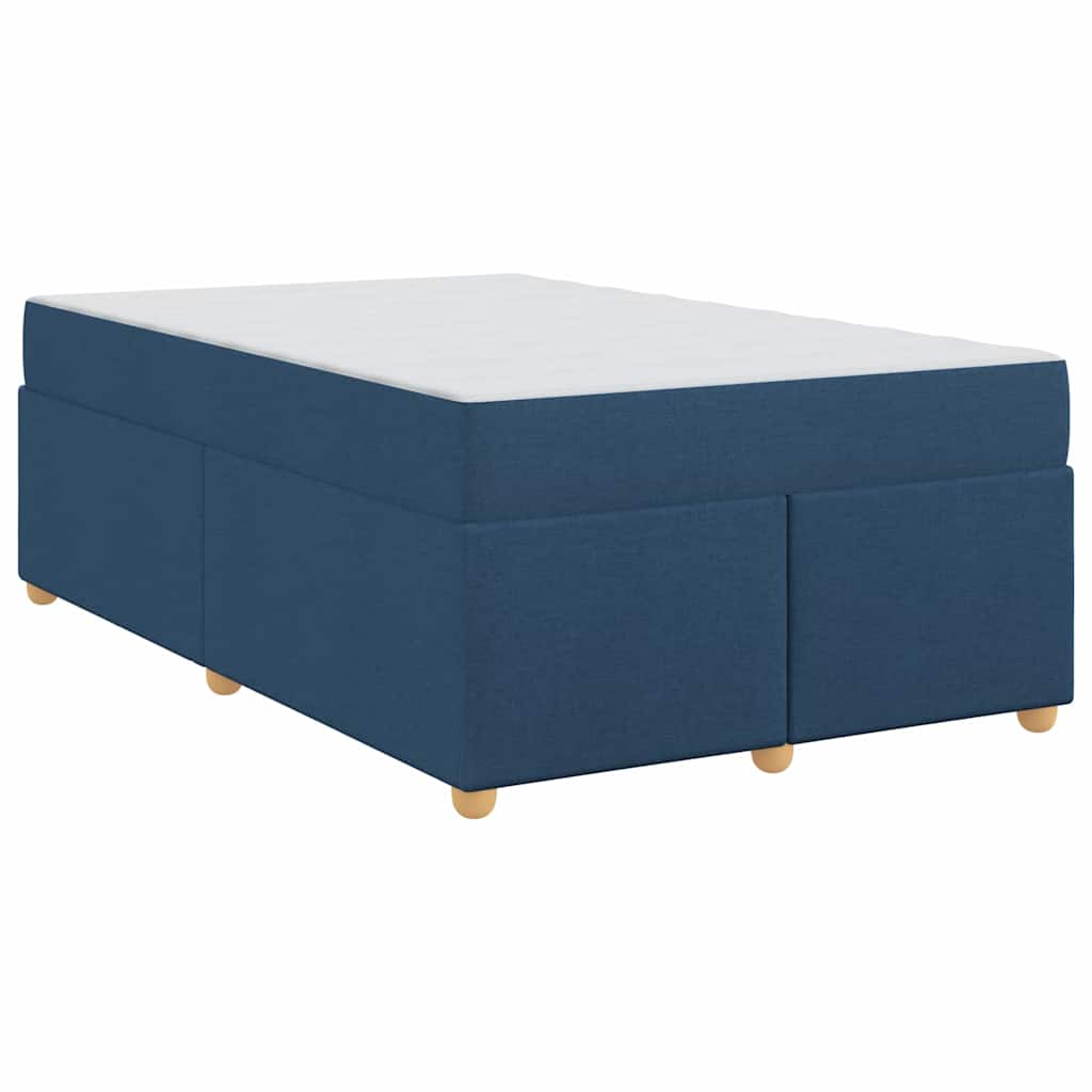 Bettgestell mit Matratze Blau 120 x 190 cm Stoff