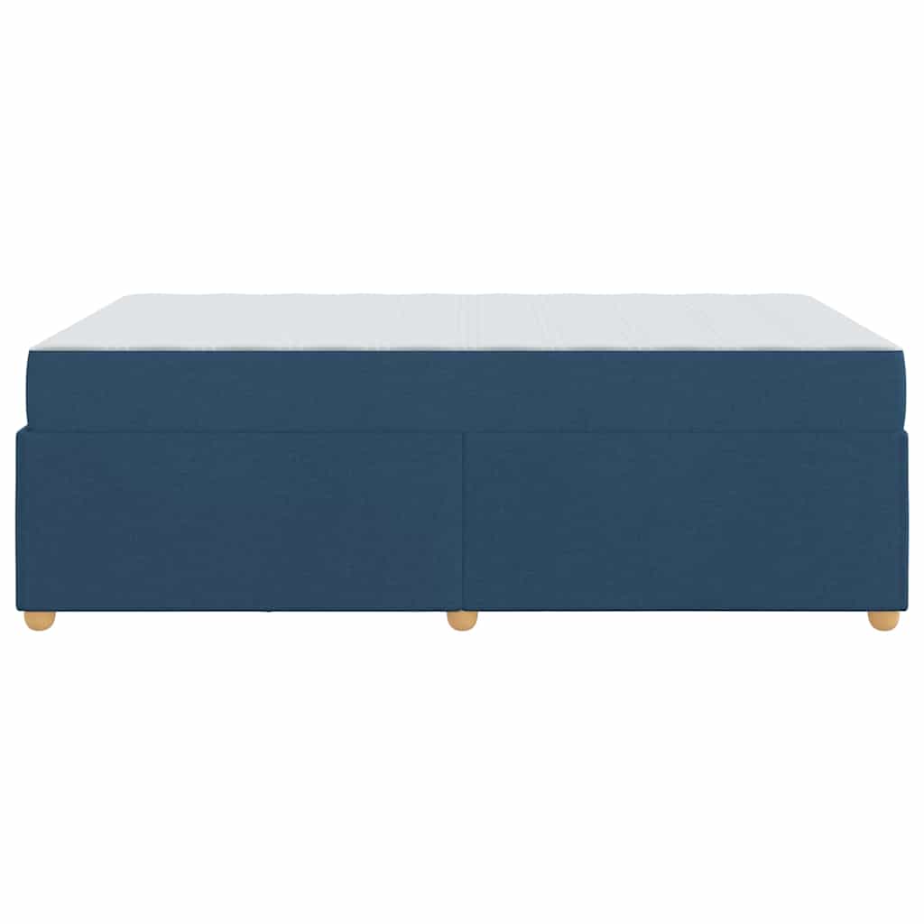 Bettgestell mit Matratze Blau 120 x 190 cm Stoff