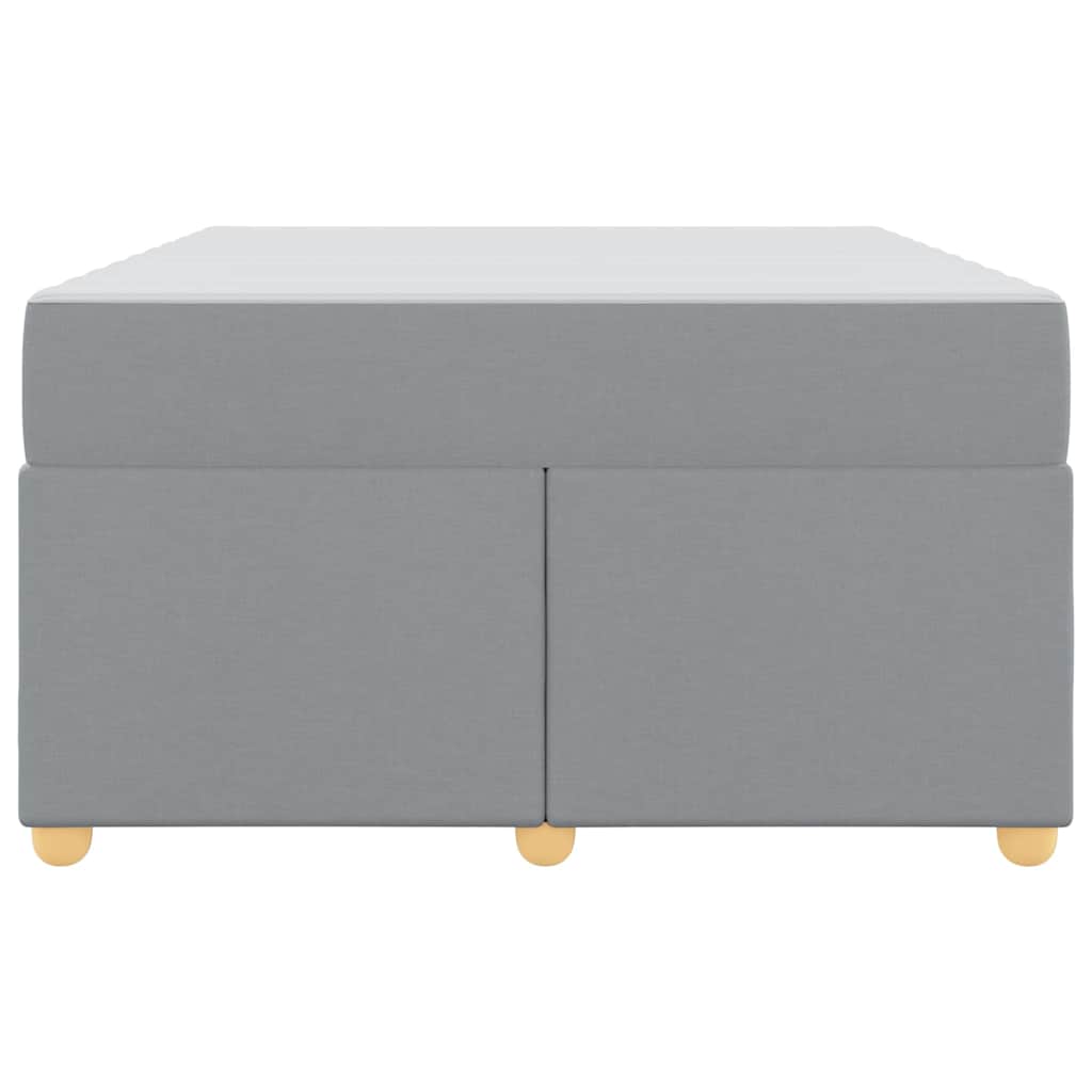 Bettgestell mit Matratze Hellgrau 120 x 200 cm Stoff