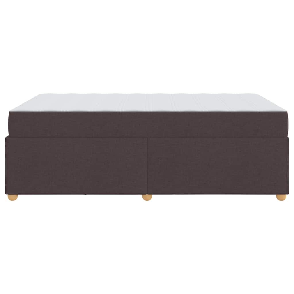 Bettgestell mit Matratze Dunkelbraun 120 x 200 cm Stoff