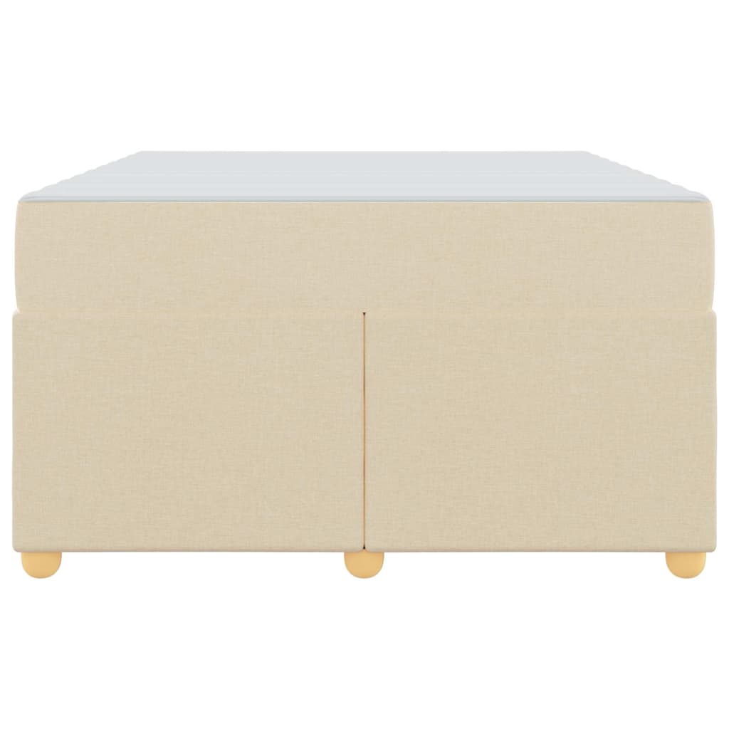 Bettgestell mit Matratze Creme 120 x 200 cm Stoff