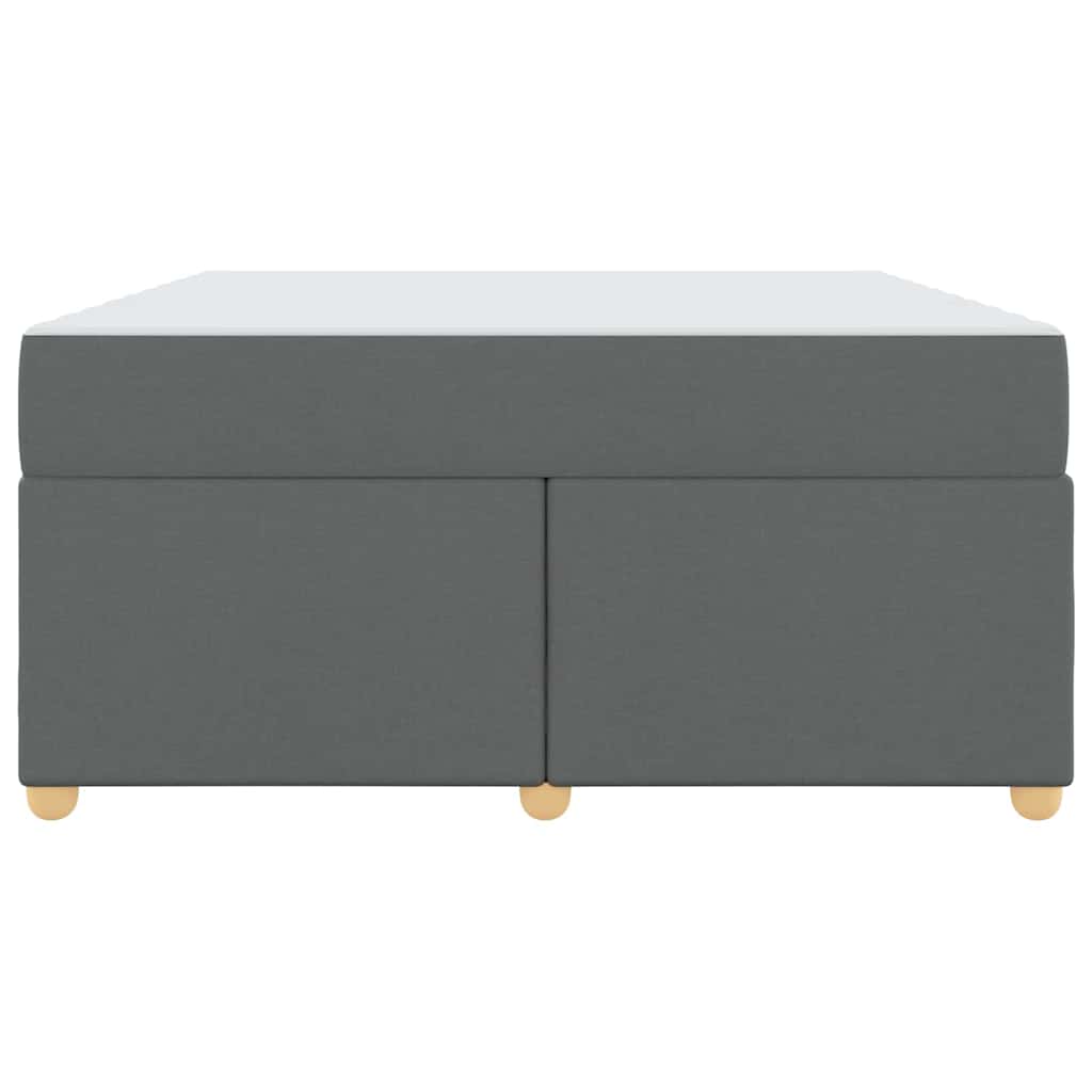 Bettgestell mit Matratze Dunkelgrau 140 x 200 cm Stoff