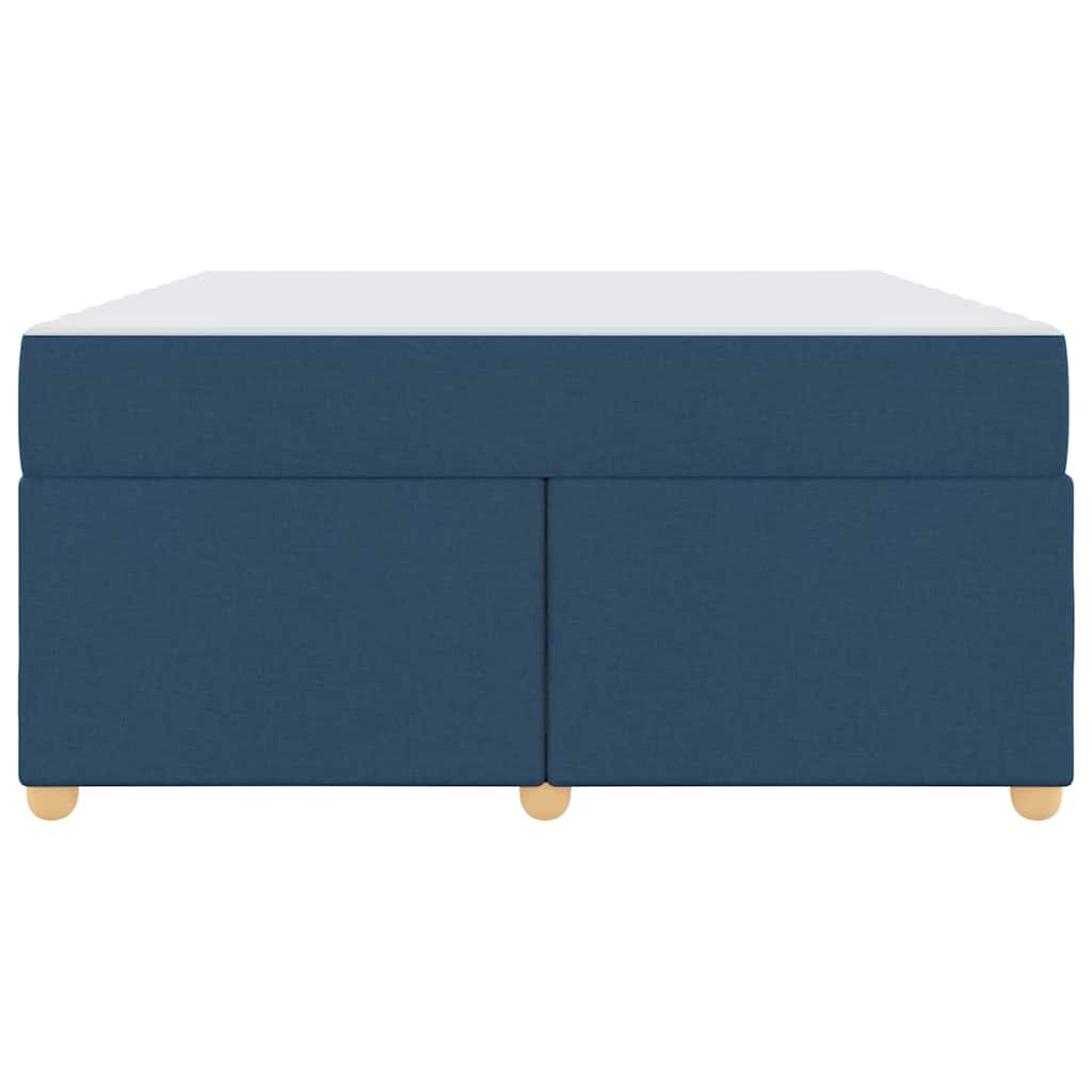 Bettgestell mit Matratze Blau 140 x 200 cm Stoff