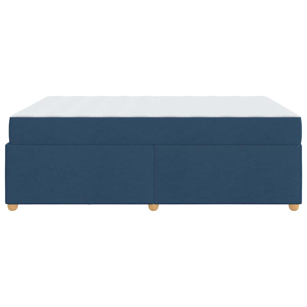 Bettgestell mit Matratze Blau 140 x 200 cm Stoff
