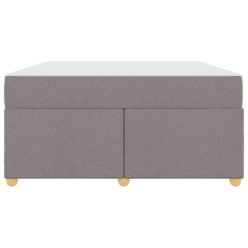 Bettgestell mit Matratze Taupe 160 x 200 cm Stoff
