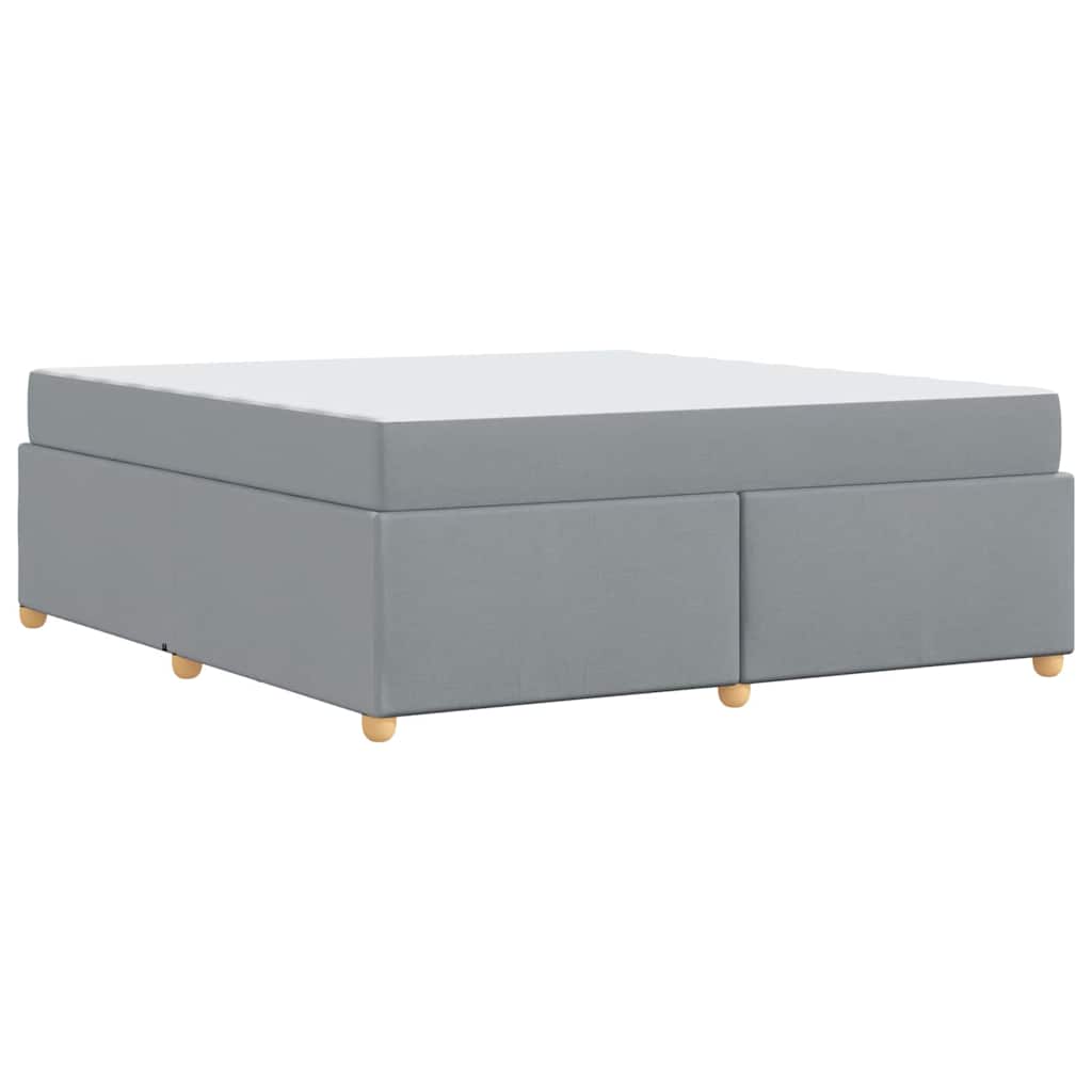 Bettgestell mit Matratze Hellgrau 180 x 200 cm Stoff