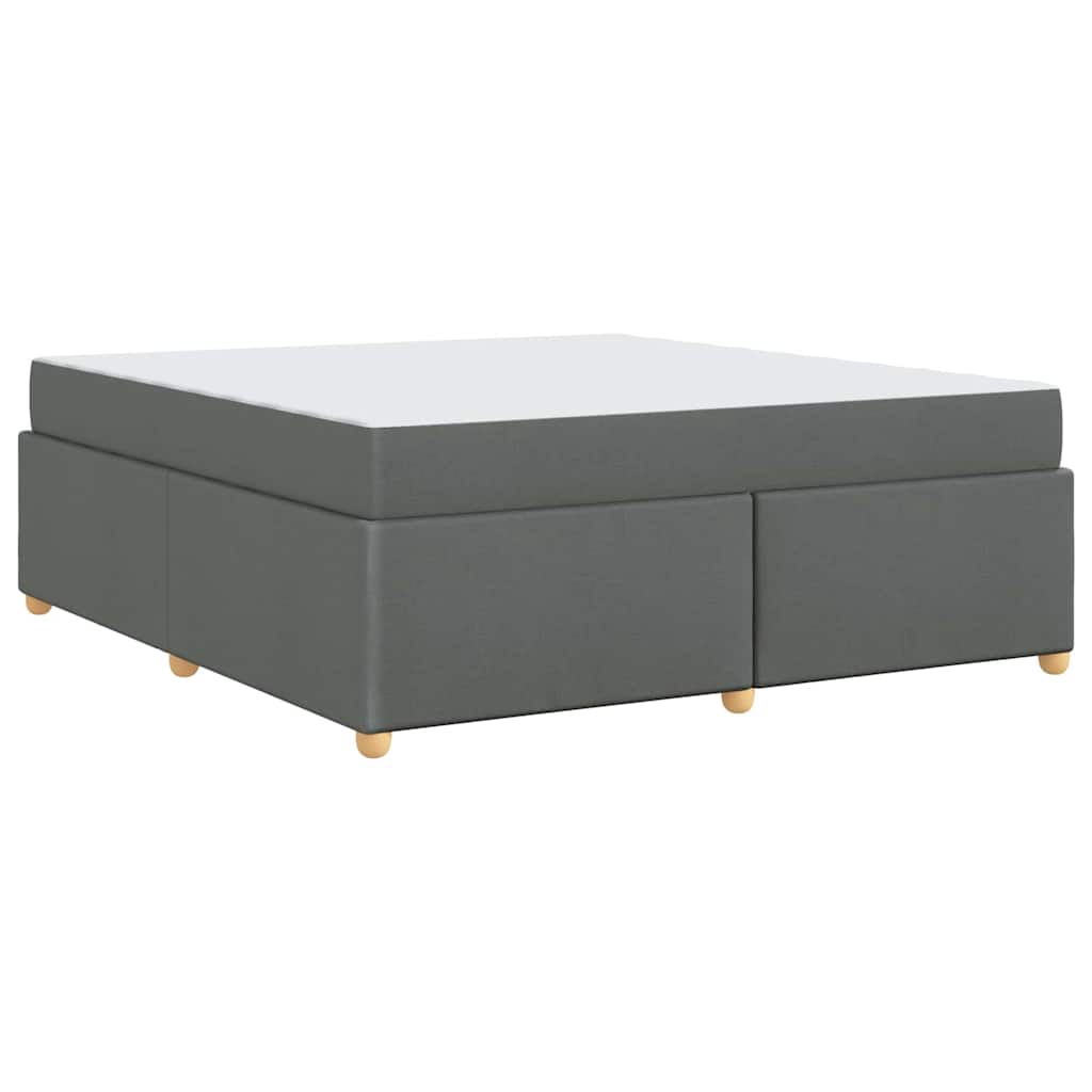 Bettgestell mit Matratze Dunkelgrau 180 x 200 cm Stoff