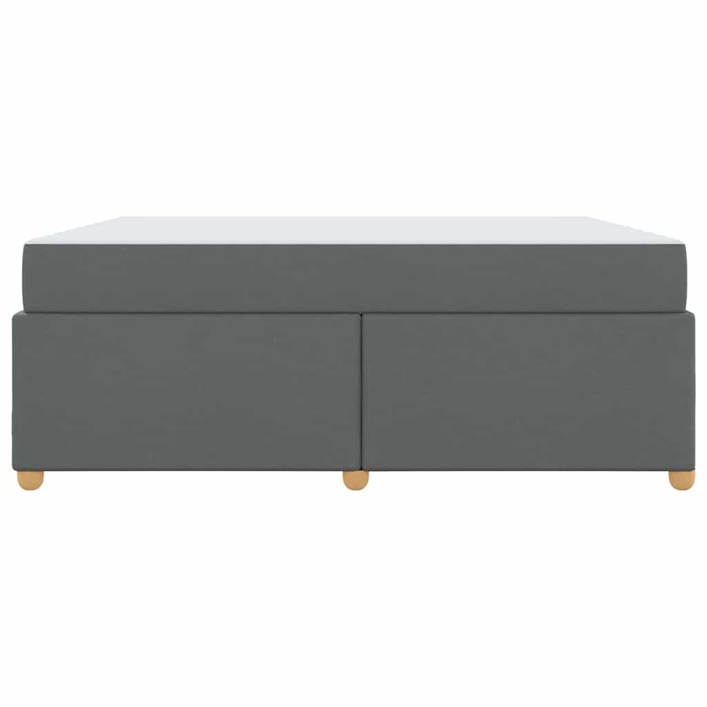 Bettgestell mit Matratze Dunkelgrau 180 x 200 cm Stoff