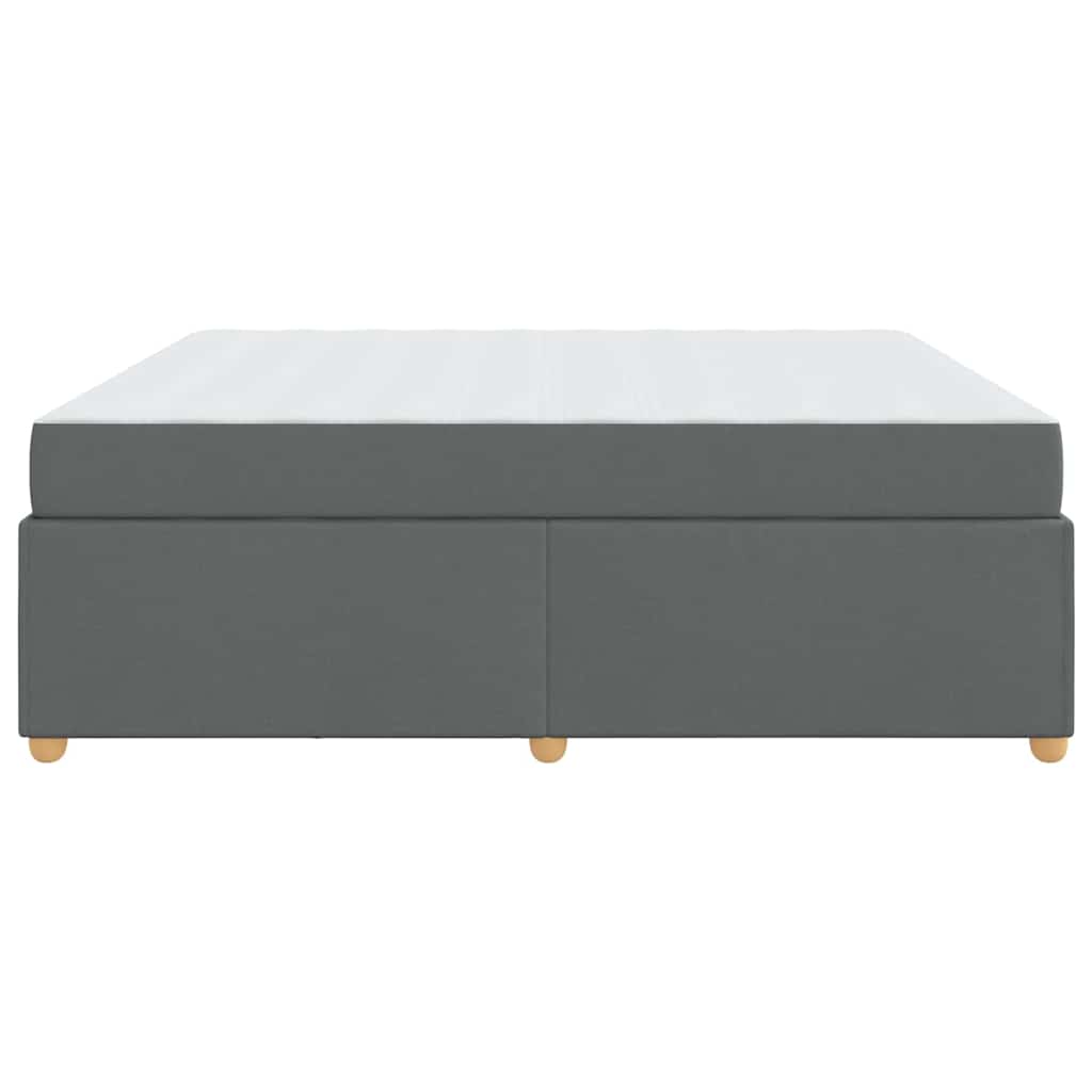 Bettgestell mit Matratze Dunkelgrau 180 x 200 cm Stoff