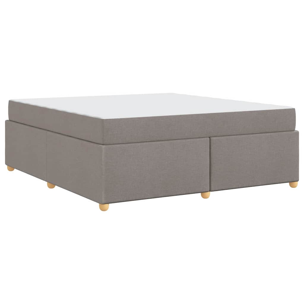 Bettgestell mit Matratze Taupe 180 x 200 cm Stoff