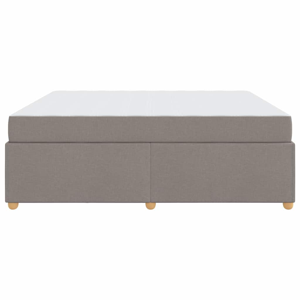 Bettgestell mit Matratze Taupe 180 x 200 cm Stoff
