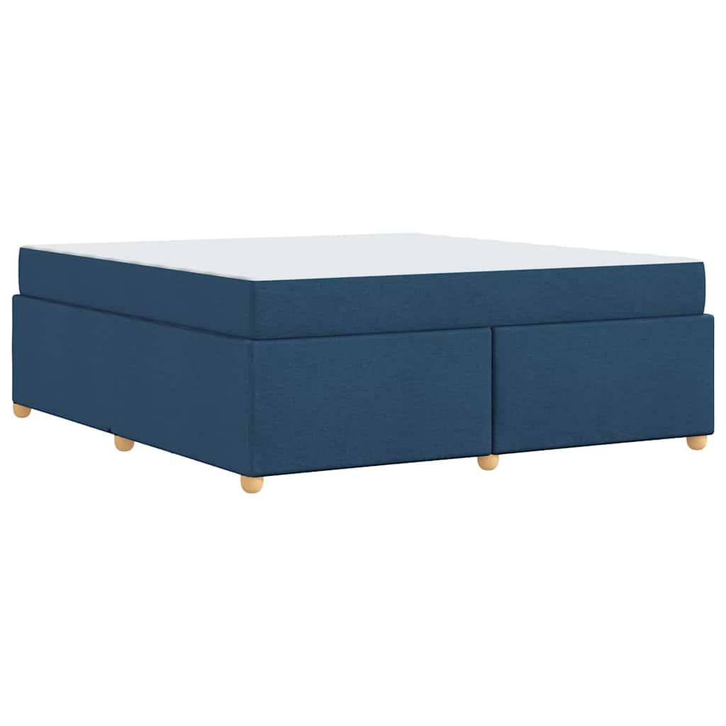 Bettgestell mit Matratze Blau 180 x 200 cm Stoff