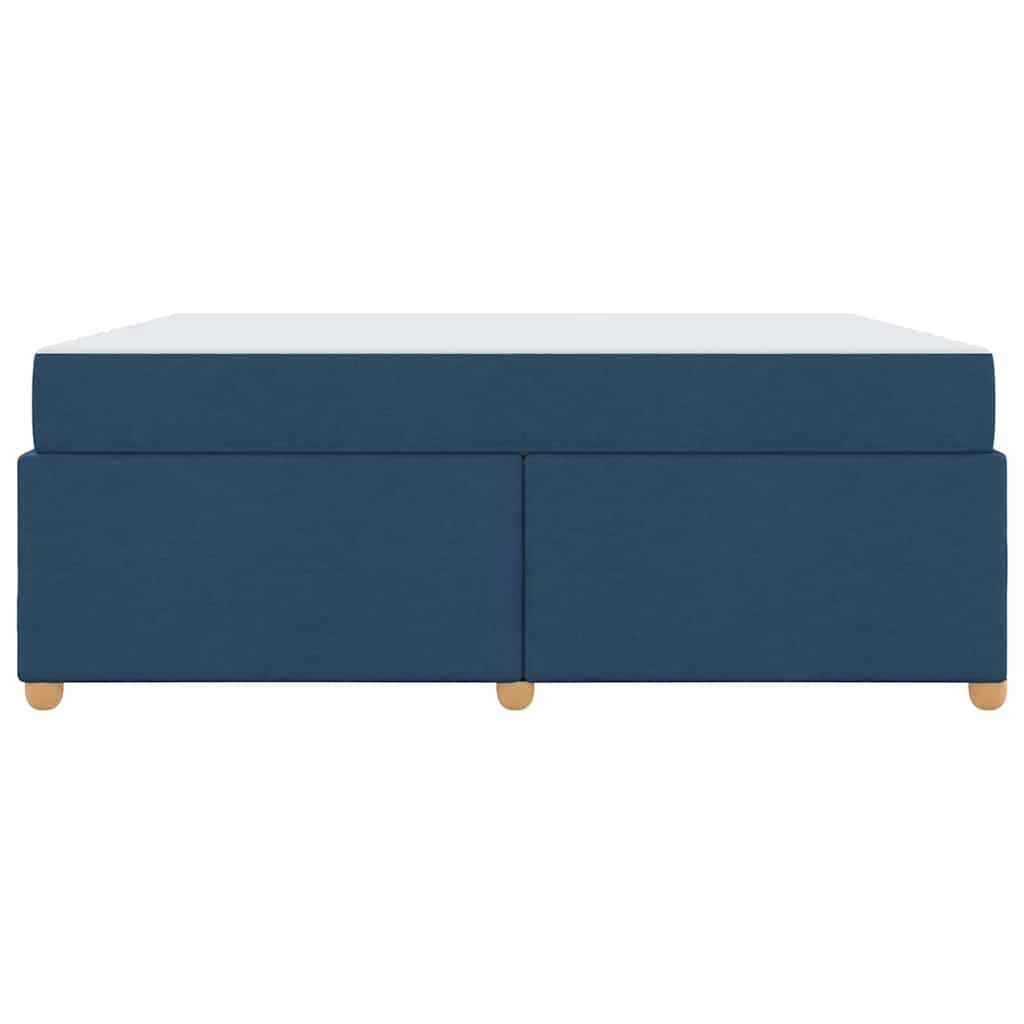 Bettgestell mit Matratze Blau 180 x 200 cm Stoff