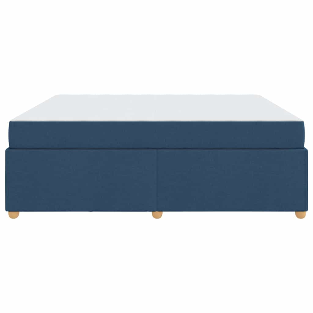 Bettgestell mit Matratze Blau 180 x 200 cm Stoff