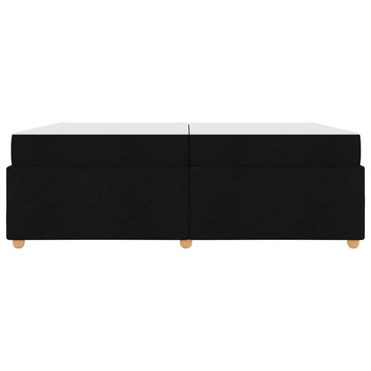 Bettrahmen mit Matratze Schwarz 200 x 200 cm Stoff