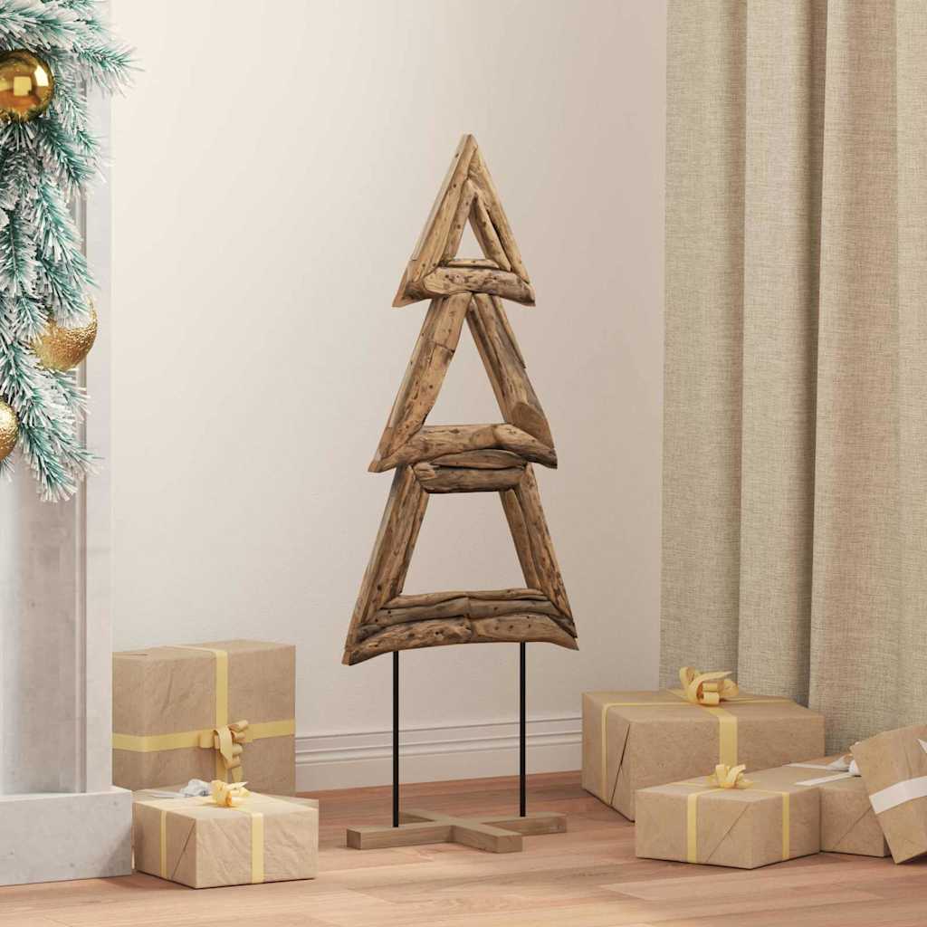 Weihnachtsbaum Braun 90 cm Massivholz Teak