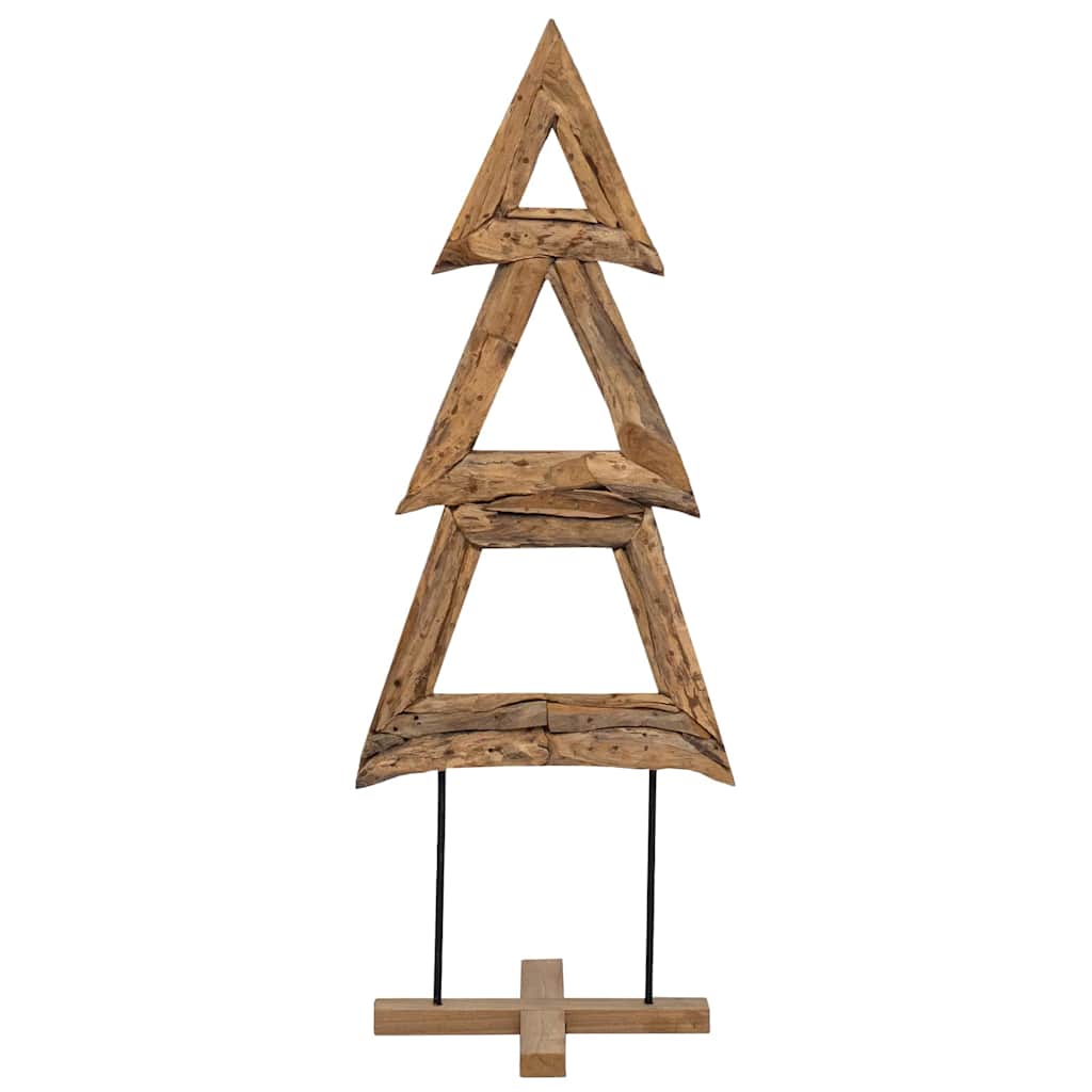 Weihnachtsbaum Braun 90 cm Massivholz Teak