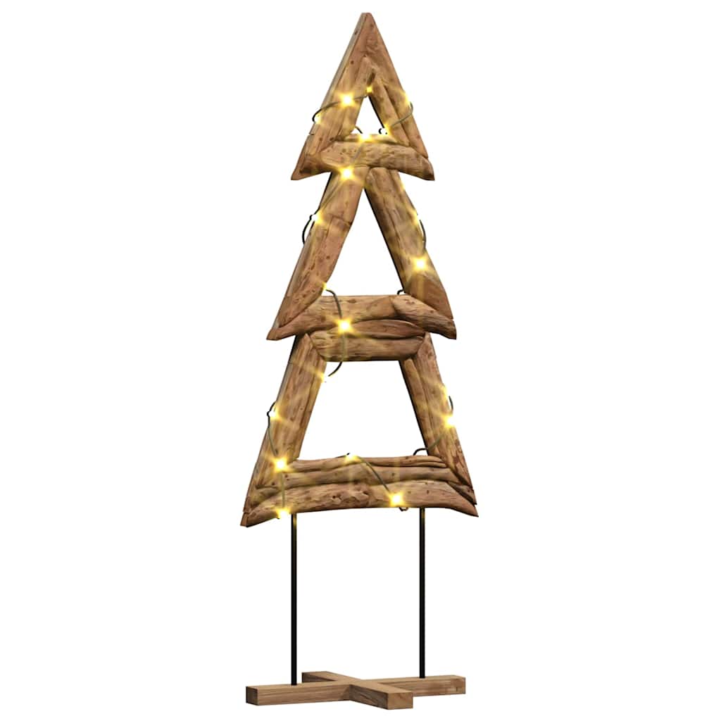 Weihnachtsbaum Braun 90 cm Massivholz Teak