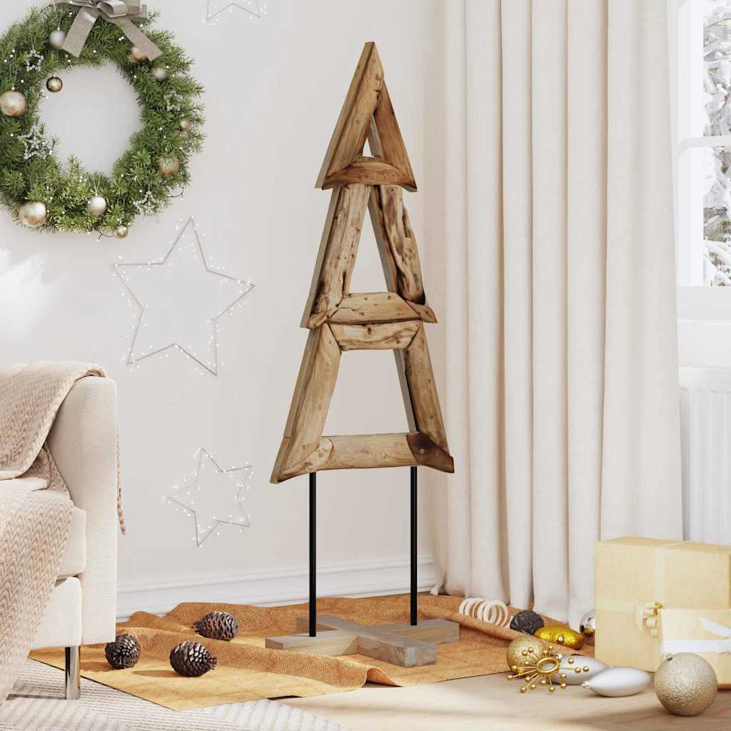 Weihnachtsbaum Braun 120 cm Massivholz Teak