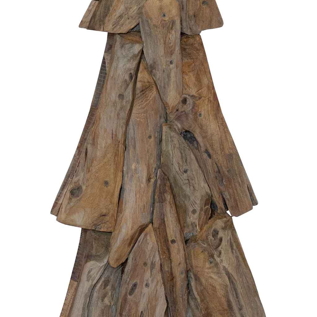 Weihnachtsbaum mit Ständer Braun 121 cm Massivholz Teak