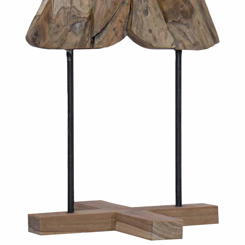 Weihnachtsbaum mit Ständer Braun 121 cm Massivholz Teak