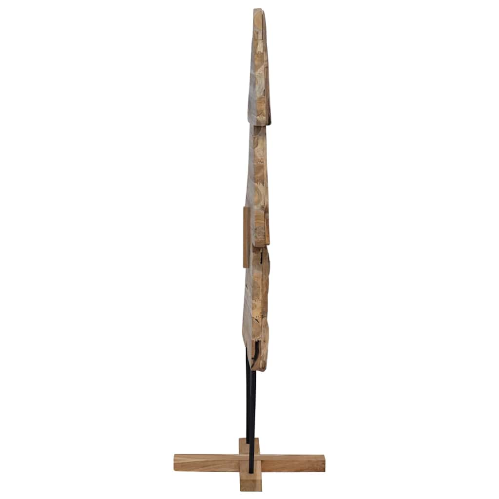 Weihnachtsbaum mit Ständer Braun 151 cm Massivholz Teak