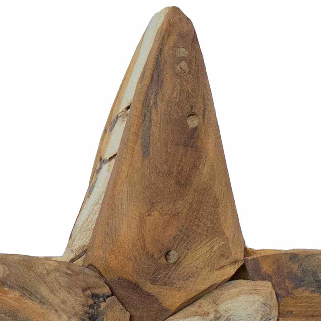 Weihnachtsstern LEDs Braun 31 x 15 x 46 cm Massivholz Teak