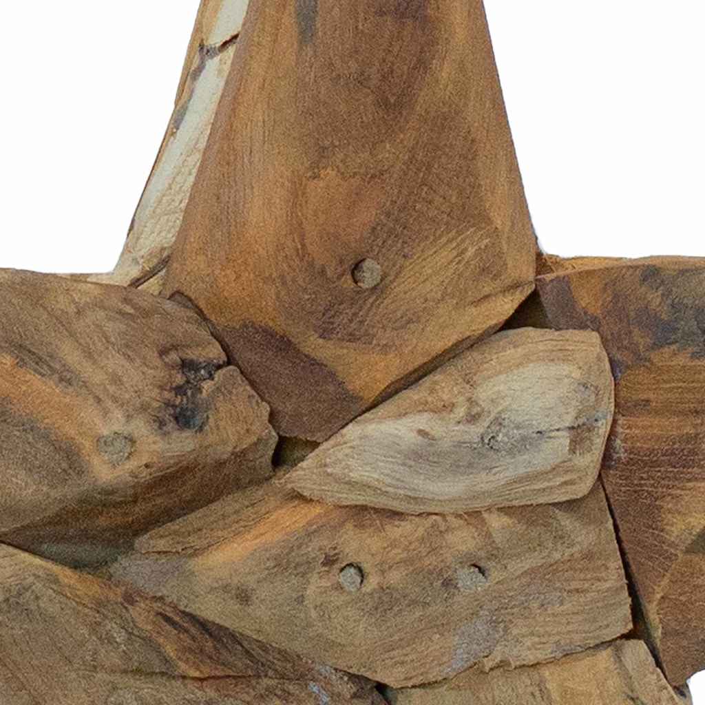 Weihnachtsstern LEDs Braun 31 x 15 x 46 cm Massivholz Teak