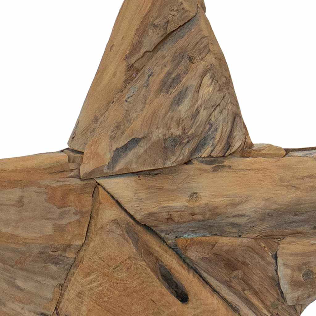 Weihnachtsstern LEDs Braun 43,5 x 13,5 x 59 cm Massivholz Teak
