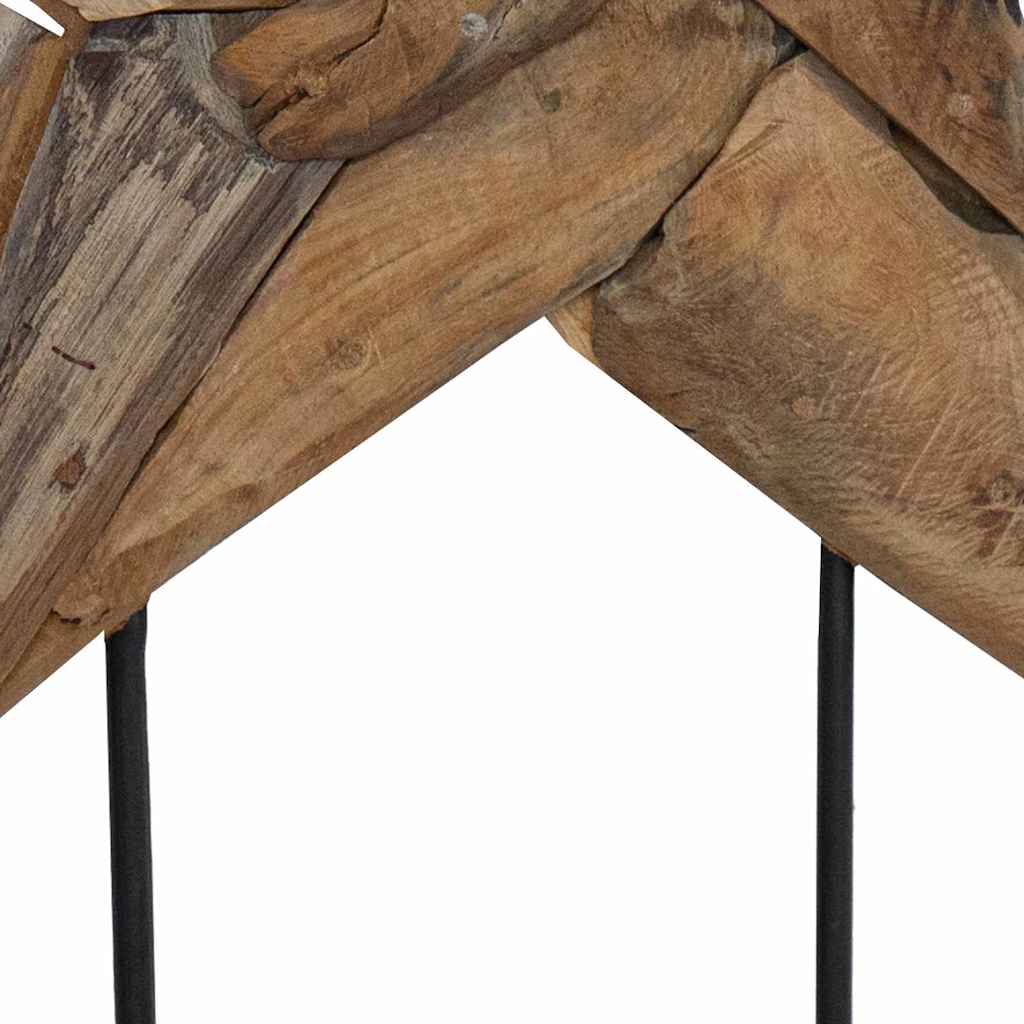 Weihnachtsstern LEDs Braun 59,5 x 18 x 74 cm Massivholz Teak