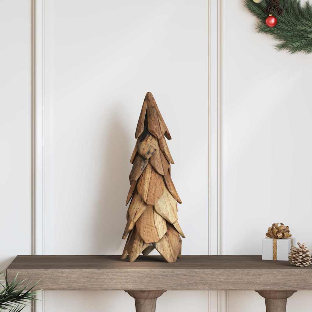 Weihnachtsbaum mit Ständer Braun 51 cm Massivholz Teak