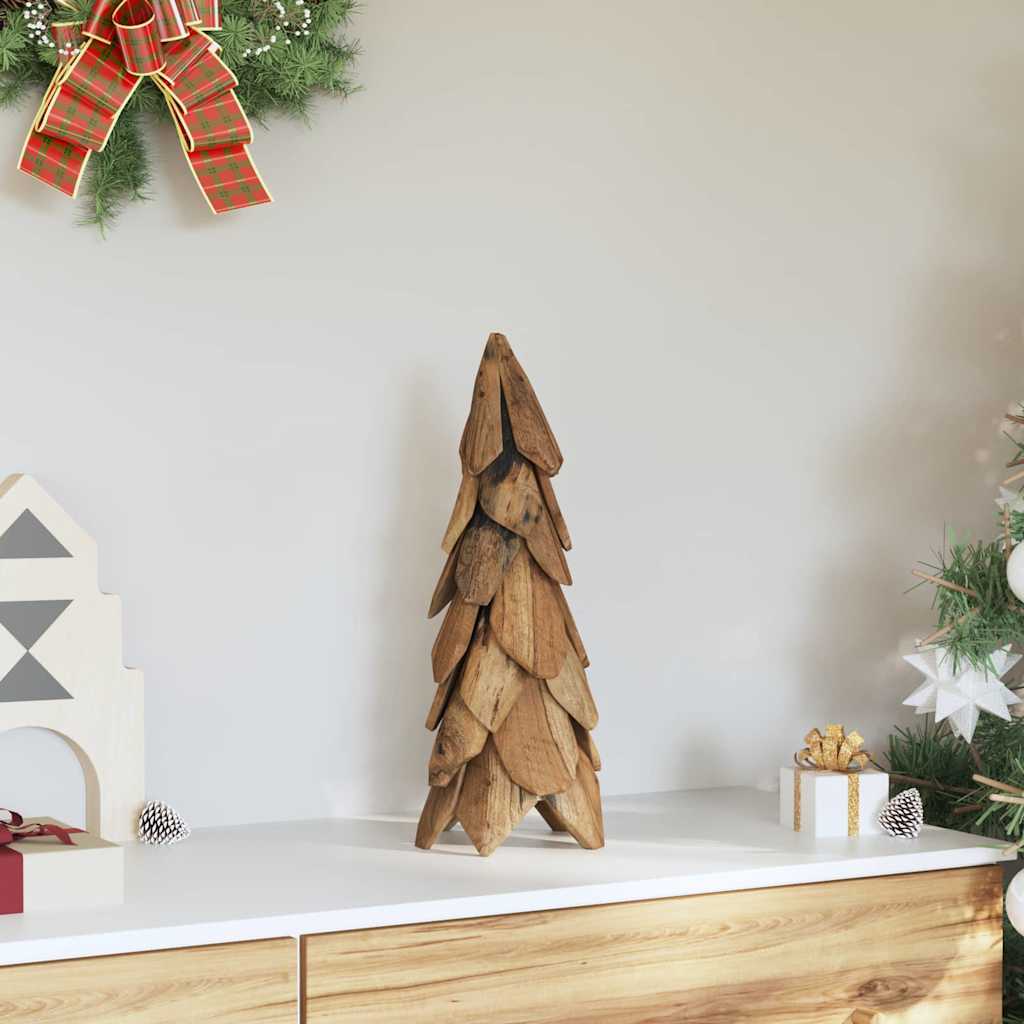 Weihnachtsbaum mit Ständer Braun 51 cm Massivholz Teak