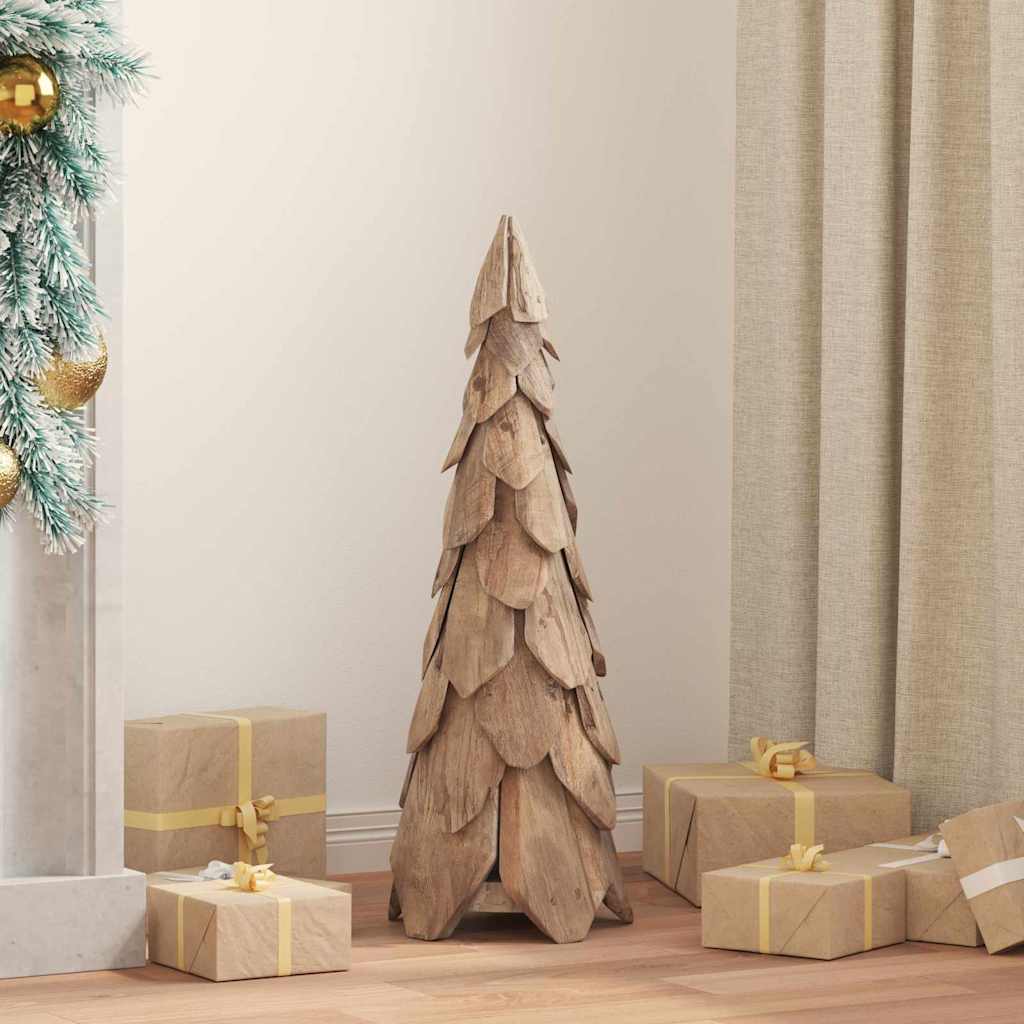 Weihnachtsbaum Braun 80 cm Massivholz Teak