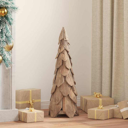 Weihnachtsbaum Braun 80 cm Massivholz Teak