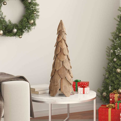 Weihnachtsbaum Braun 80 cm Massivholz Teak