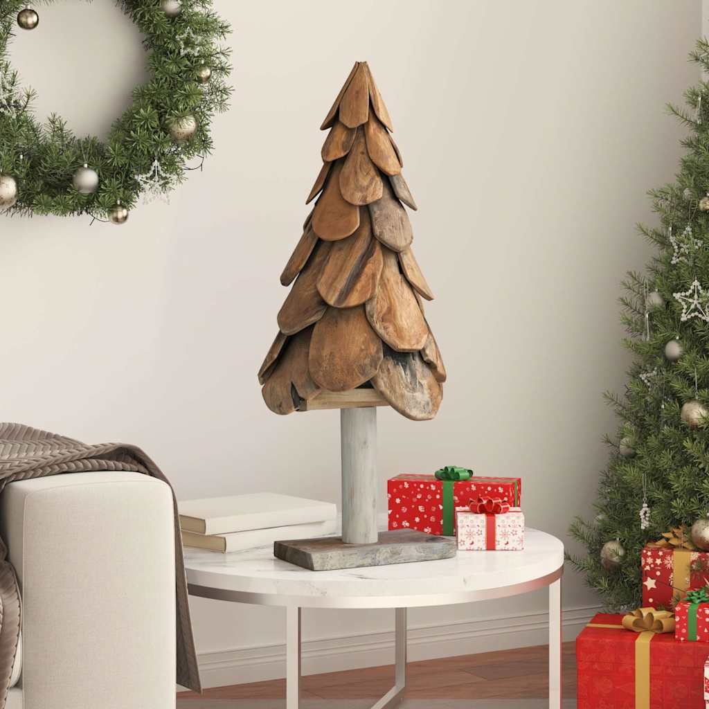 Weihnachtsbaum Braun 91 cm Massivholz Teak