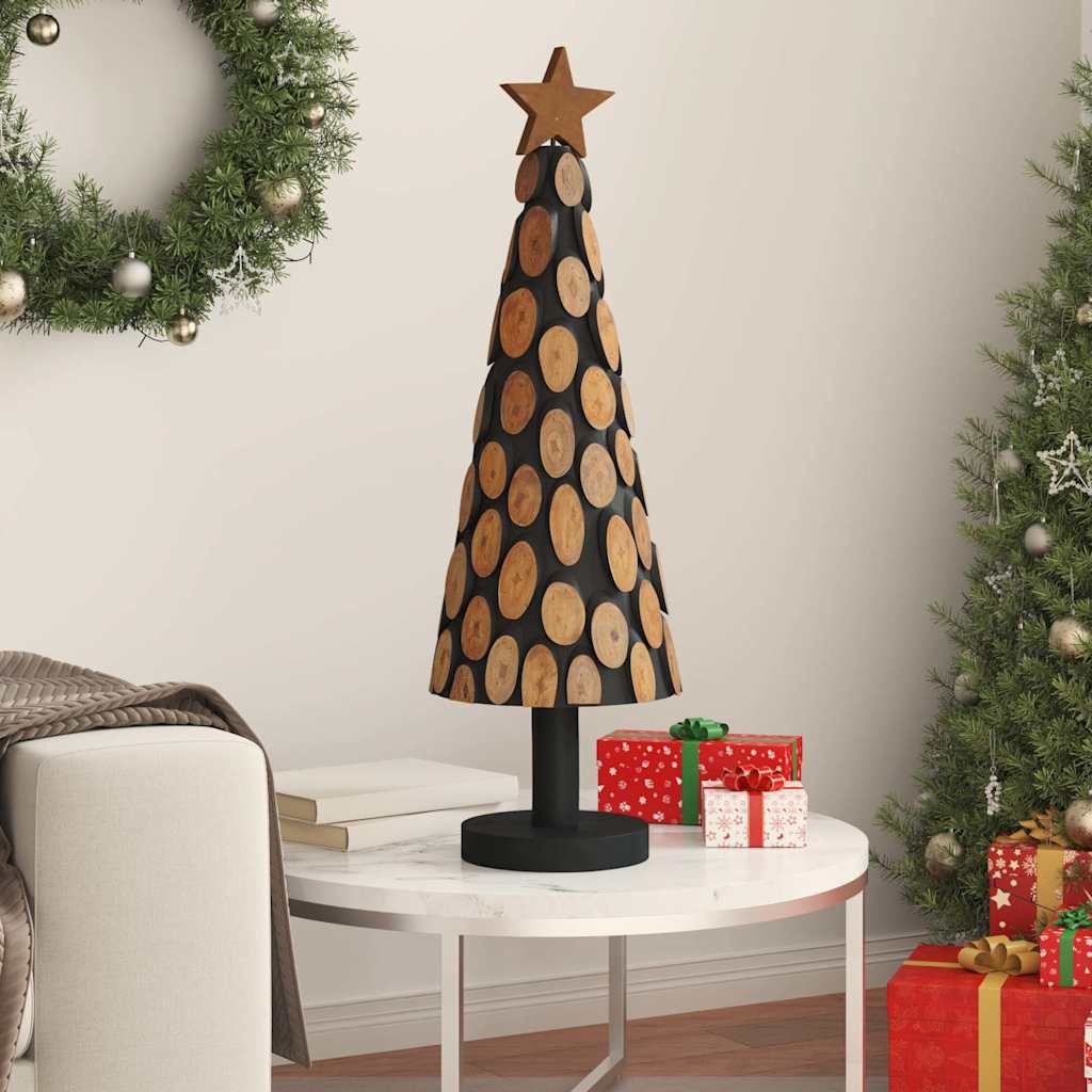 Weihnachtsbaum mit Ständer Braun 90 cm Massivholz Teak