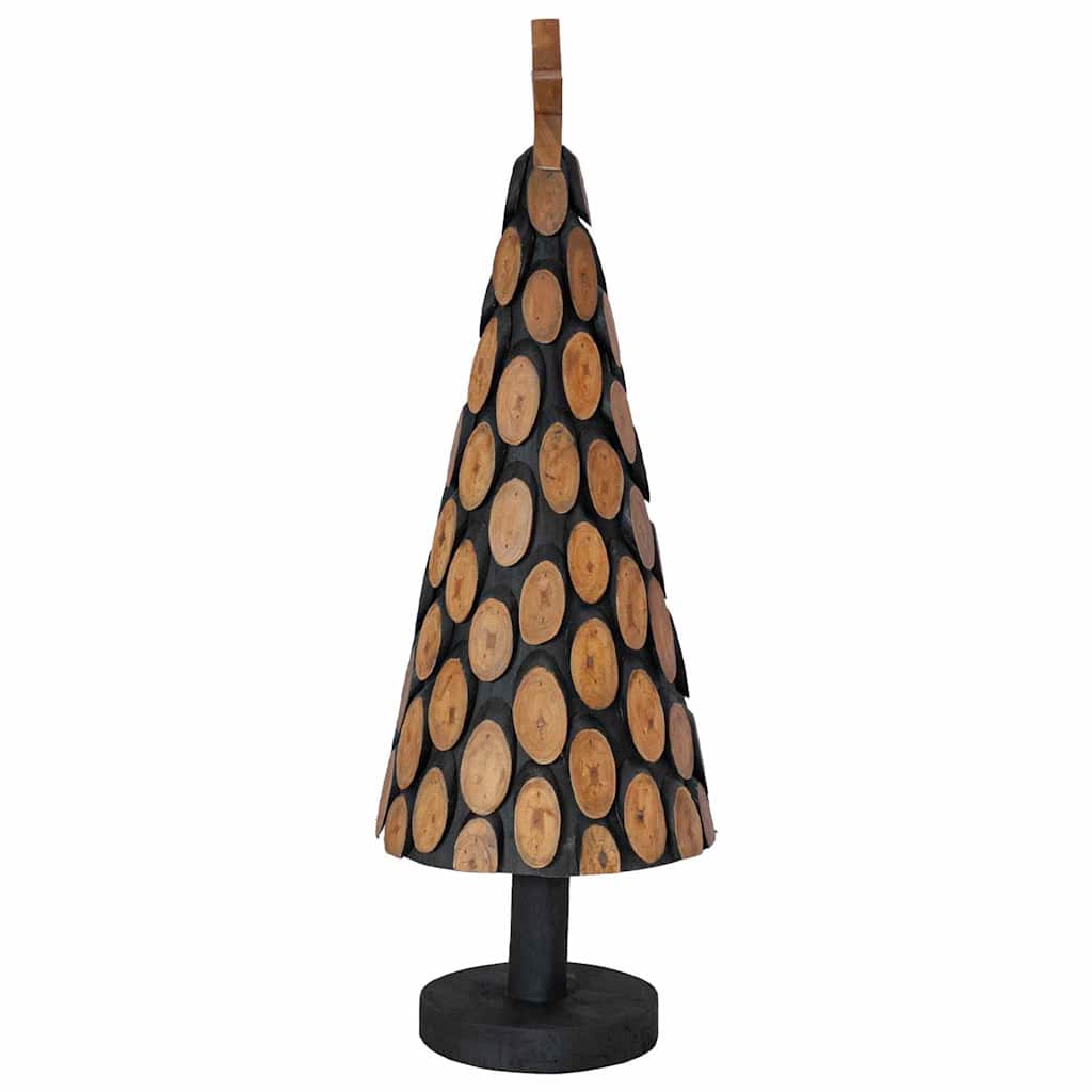 Weihnachtsbaum mit Ständer Braun 90 cm Massivholz Teak