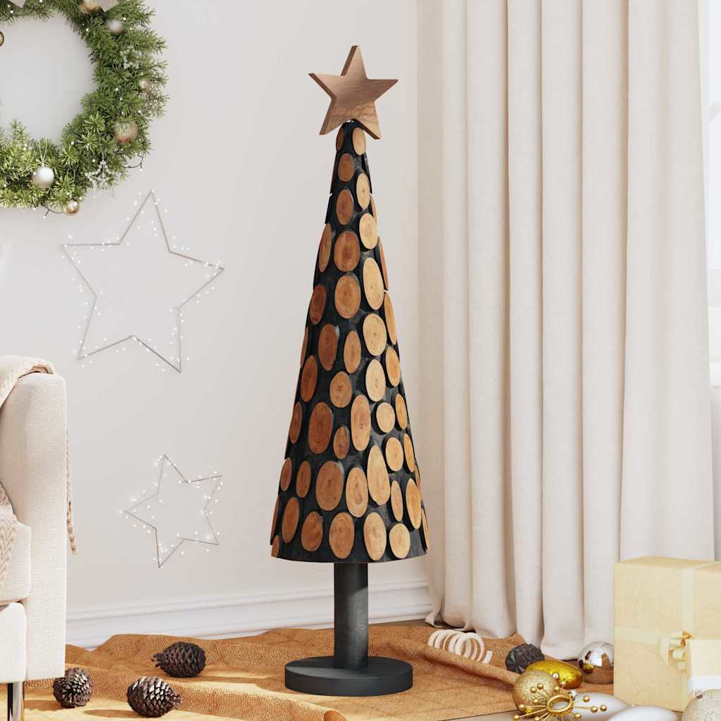 Weihnachtsbaum mit Ständer Braun 120 cm Massivholz Teak