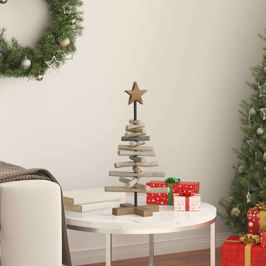 Weihnachtsbaum Braun 60 cm Massivholz Teak