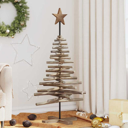 Weihnachtsbaum Braun 120 cm Massivholz Teak