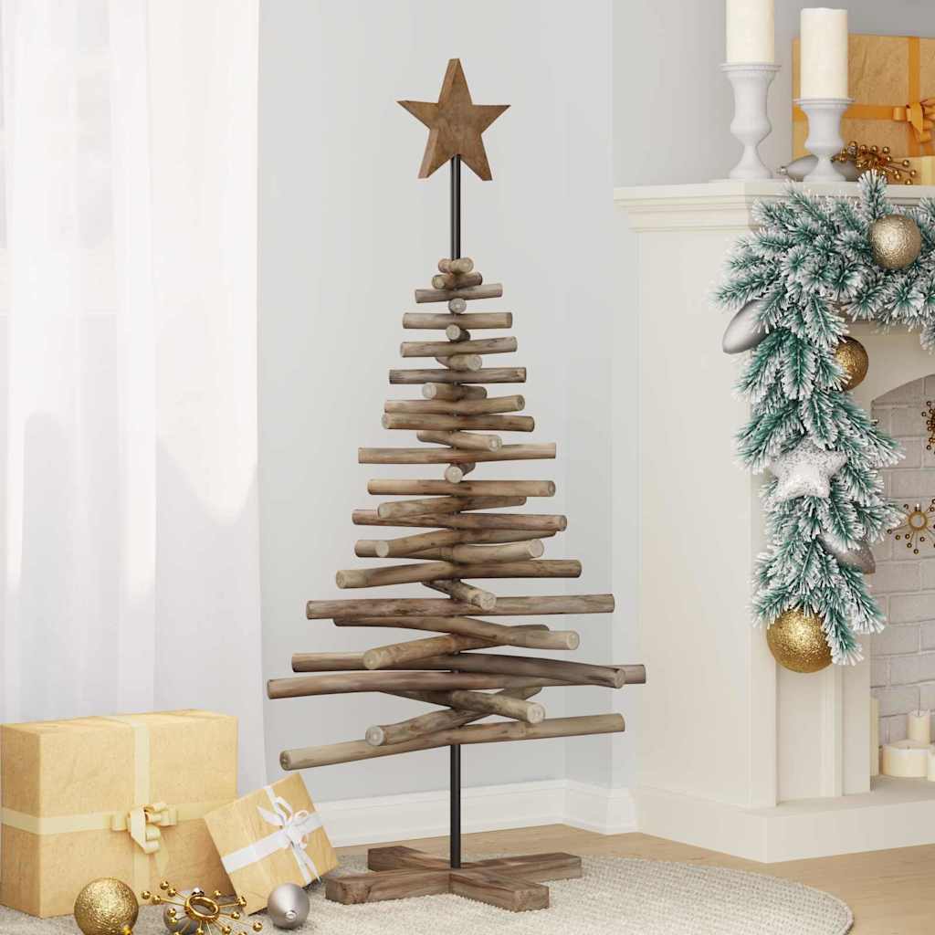 Weihnachtsbaum Braun 120 cm Massivholz Teak
