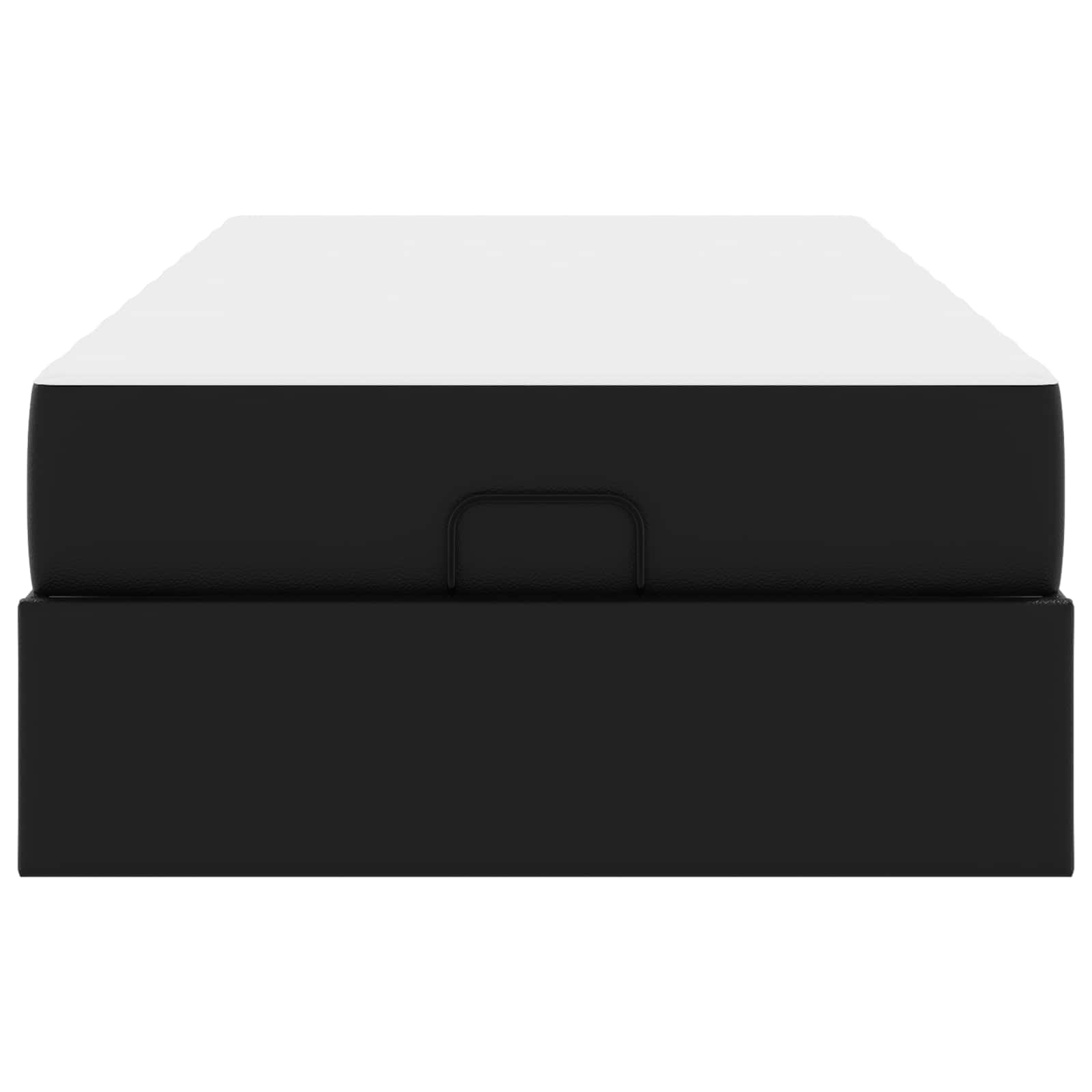 Bettgestell mit Matratze Sonstiges 2 stk. Schwarz PVC