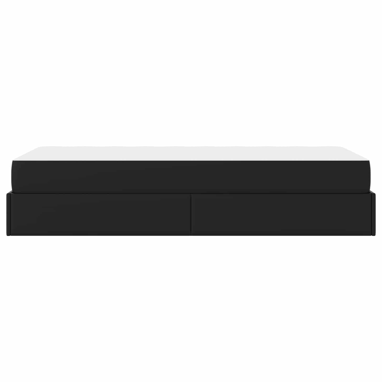 Bettgestell mit Matratze Sonstiges 2 stk. Schwarz PVC