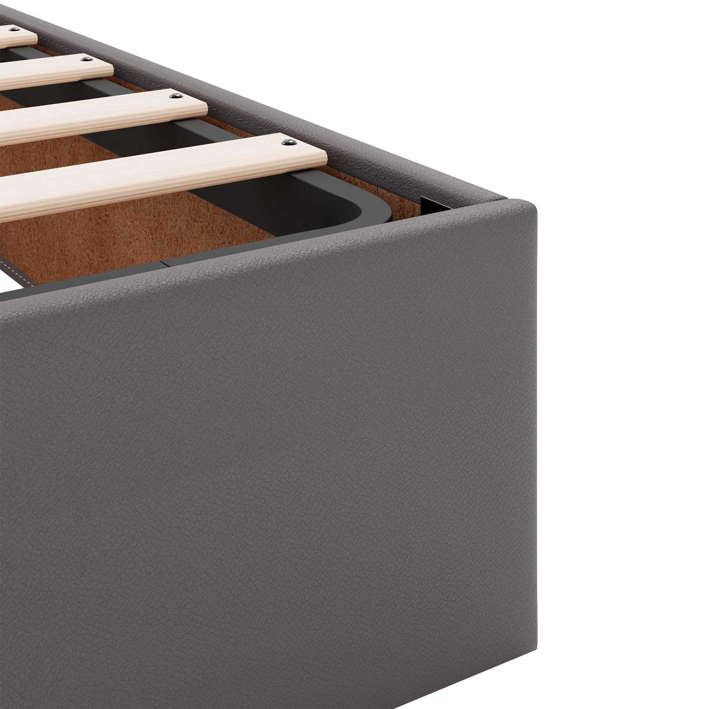 Bettgestell mit Matratze Sonstiges 2 stk. Grau PVC