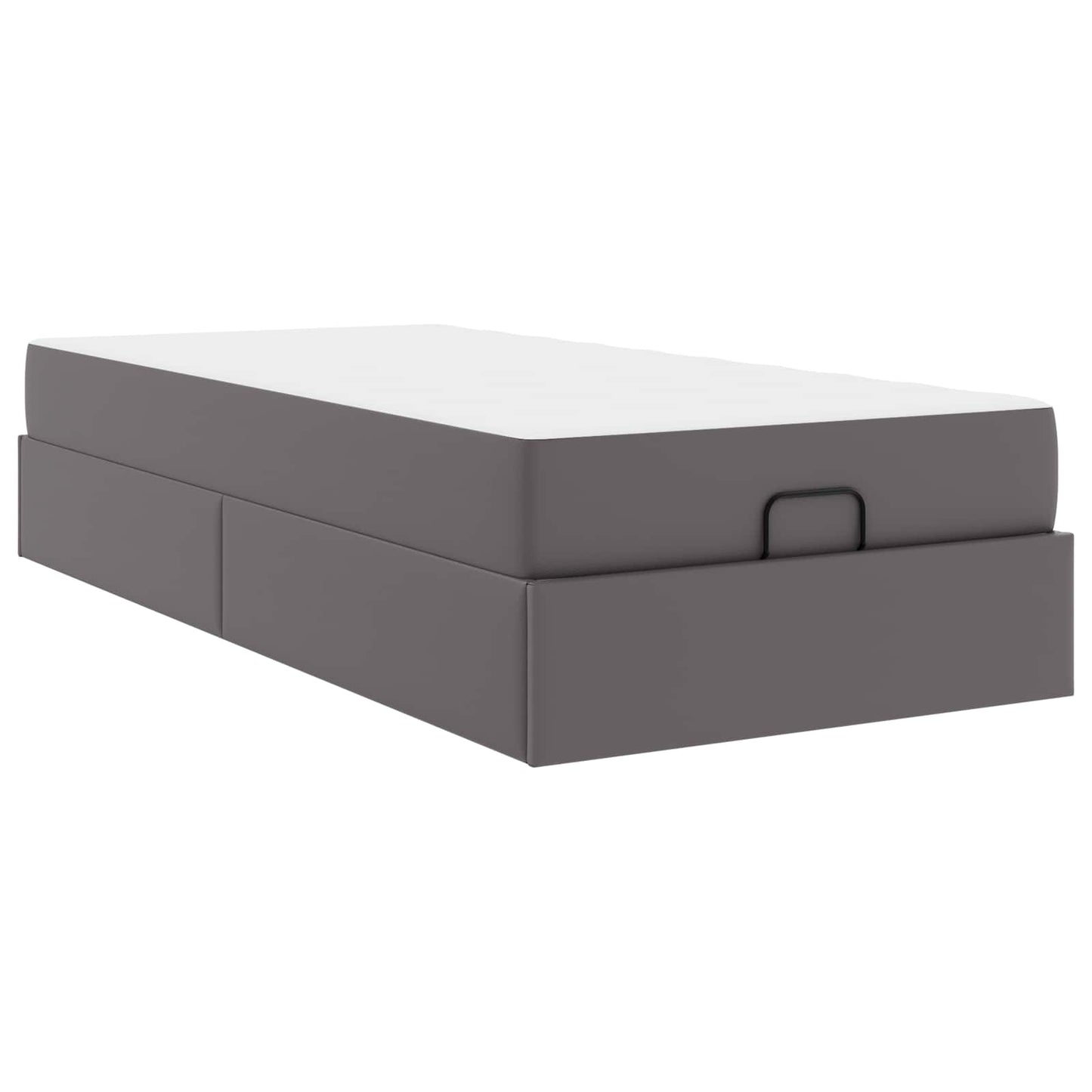 Bettgestell mit Matratze Sonstiges 2 stk. Grau PVC